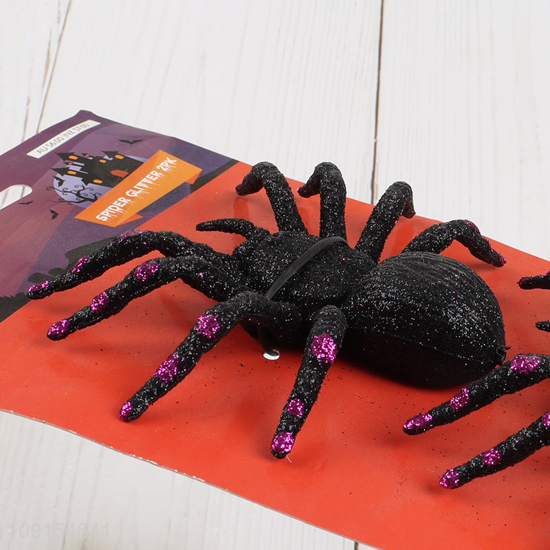 Good quality 2pcs Halloween decoration artificial spider for sale