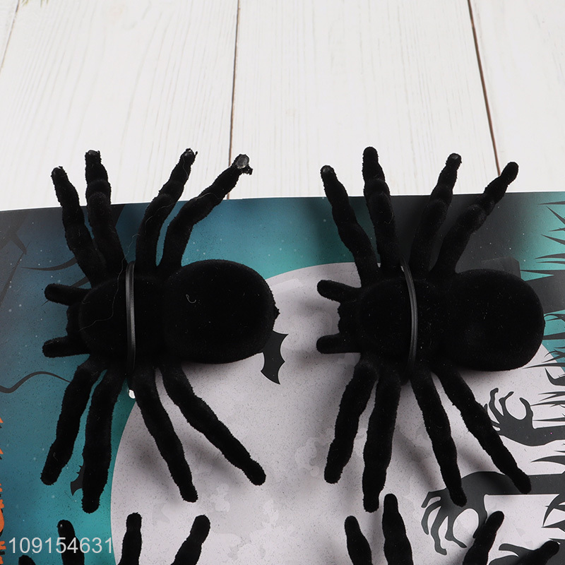Hot selling 4pcs Halloween party decoration fake spider wholesale