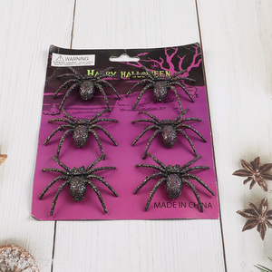 Online wholesale 6pcs Halloween party decoration spider decoration