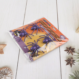 China factory 4pcs Halloween party decoration spider decoration for sale