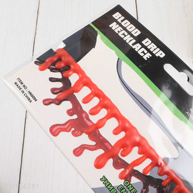 Top sale adult Halloween party supplies blood drip necklace