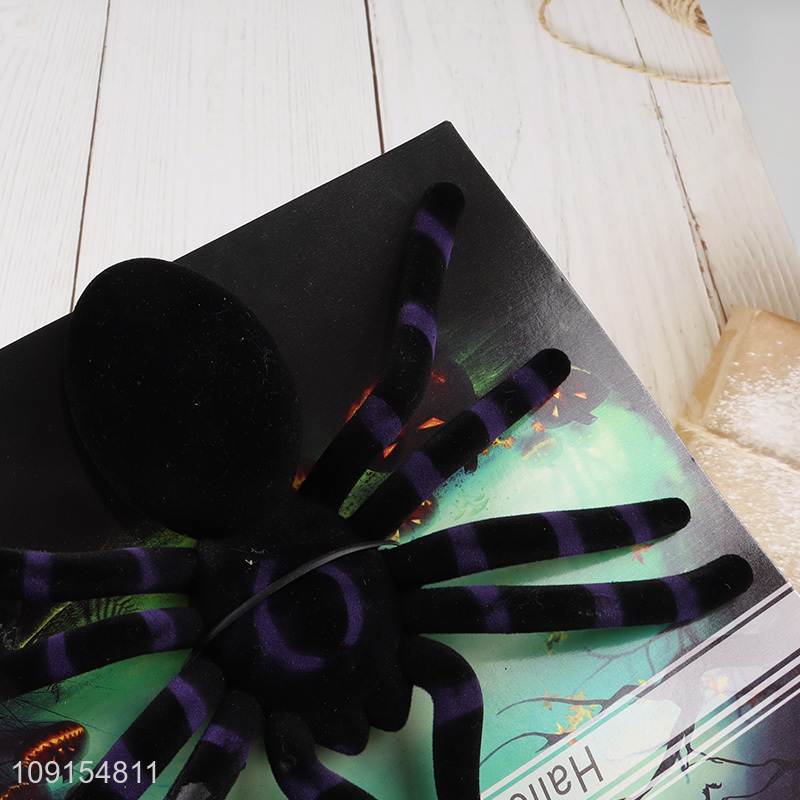 Good selling Halloween party supplies fake spider decoration wholesale