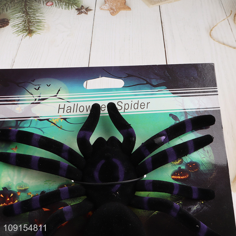 Good selling Halloween party supplies fake spider decoration wholesale