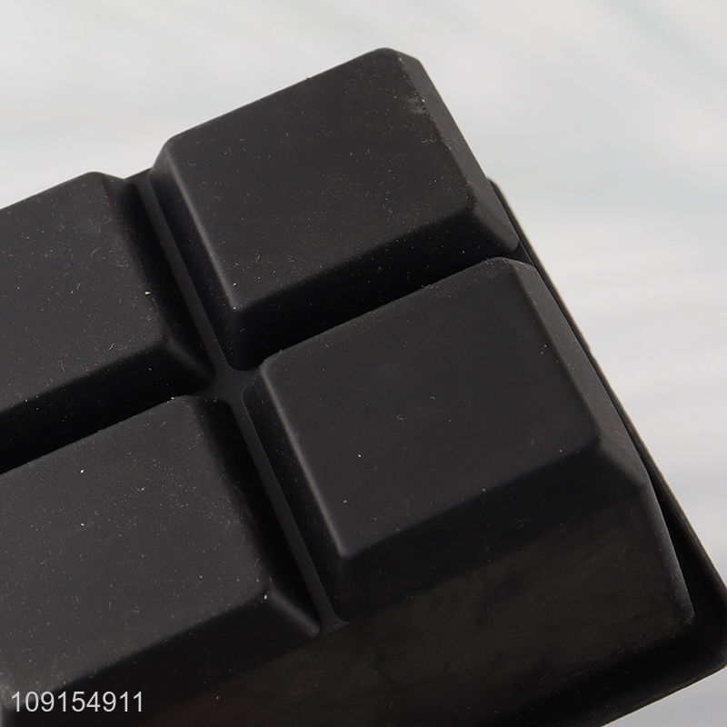 Wholesale 4-Cavity Silicone Ice Cube Tray Easy Release Ice Cube Molds