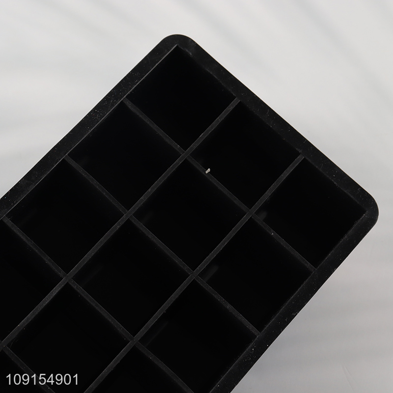 China Wholesale 15-Cavity Food Grade Silicone Ice Cube Tray for Freezer