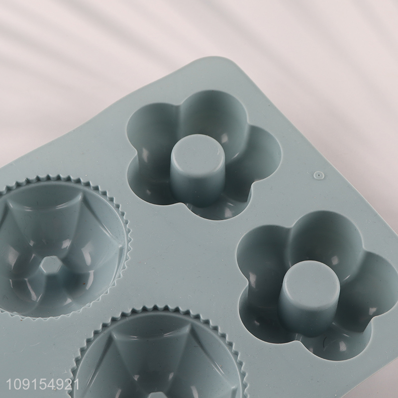 Factory Price 6-Cavity Silicone Donut Pan Silicone Cake Donut Molds