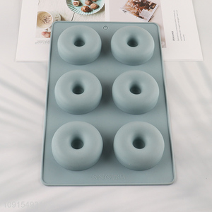 High Quality 6-Cavity Silicone Donut Mold Silicone Cake Baking Molds