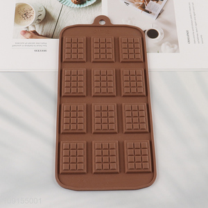 New Product 12-Cavity Silicone Waffle Chocolate Molds Cake Candy Molds