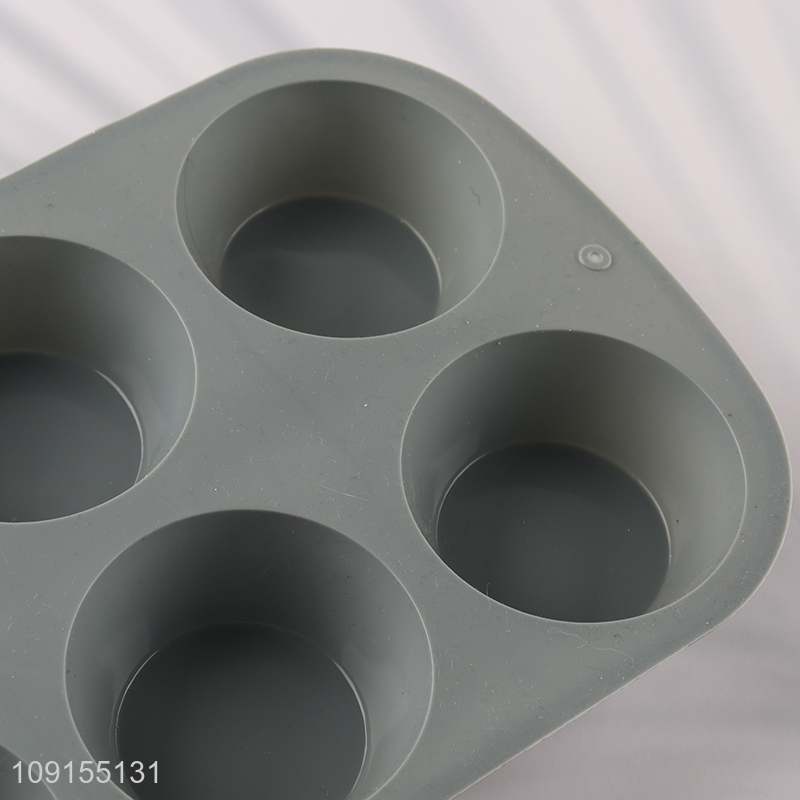 New Arrival 6-Cavity Non-Stick Silicone Muffin Pan Silicone Cake Molds