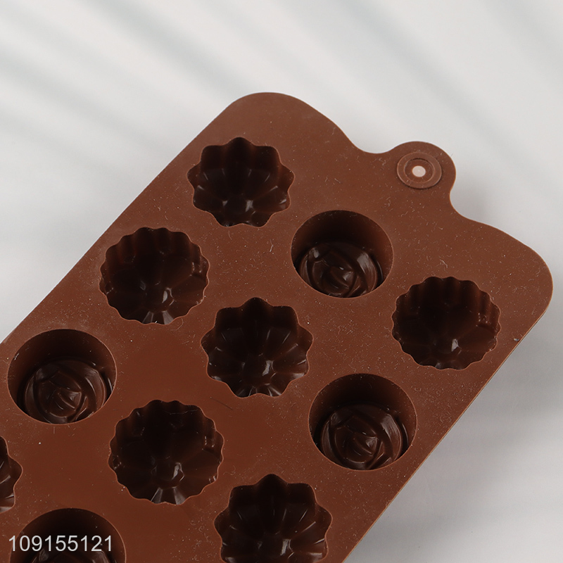 Wholesale 15-Cavity Silicone Chocolate Molds Cake Molds Candy Jelly Molds