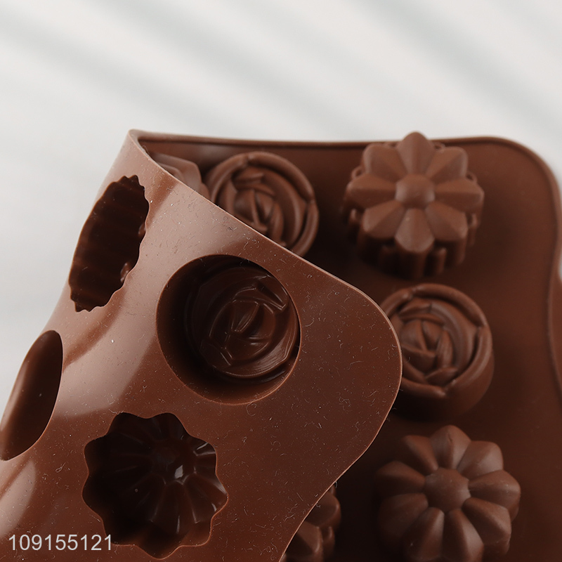 Wholesale 15-Cavity Silicone Chocolate Molds Cake Molds Candy Jelly Molds