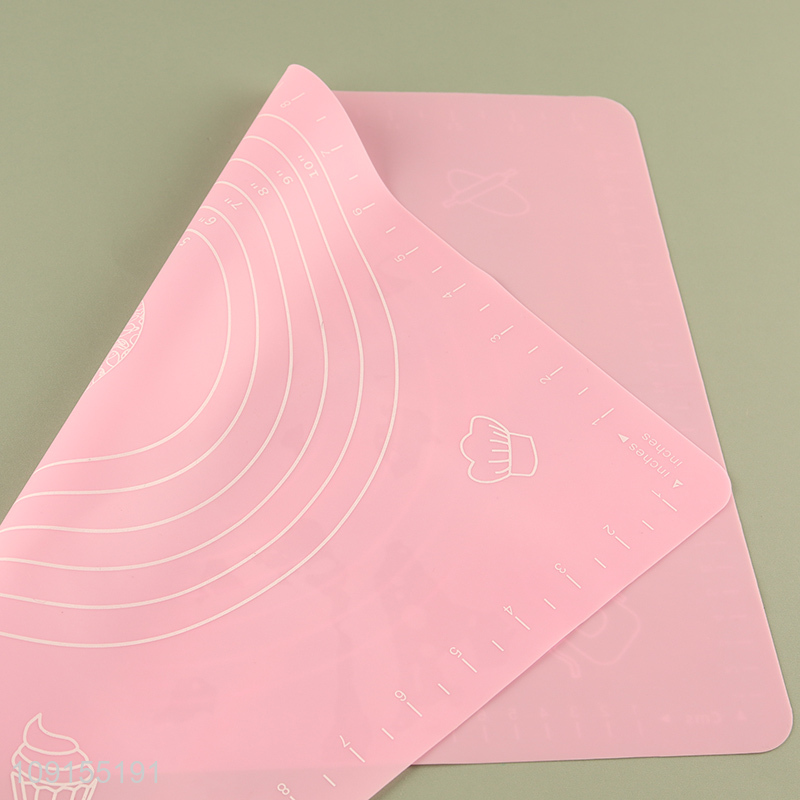 Wholesale Silicone Pastry Mat Non-Slip Baking Mat Cookies Bread Rolling Mat