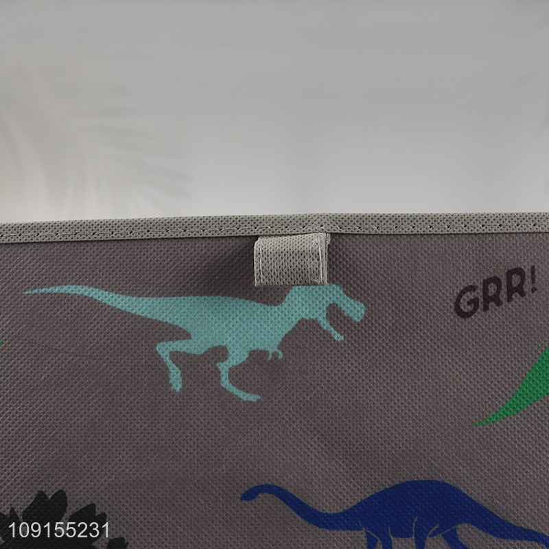 Hot products dinosaur printed square non-woven storage bin for household