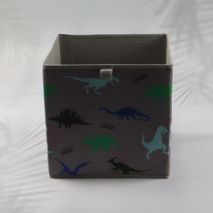 Hot products dinosaur printed square non-woven storage bin for household