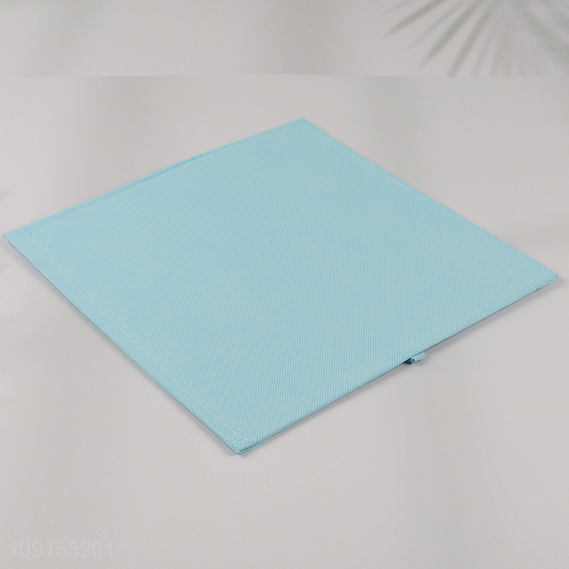 Online wholesale blue square household clothes organizer non-woven storage bin