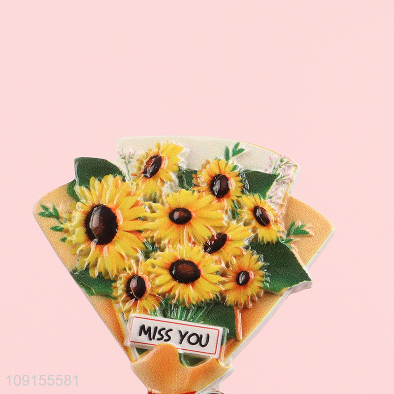 Hot selling flower resin fridge magnet refrigerator magnet wholesale