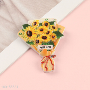 Hot selling flower resin <em>fridge</em> <em>magnet</em> refrigerator <em>magnet</em> wholesale