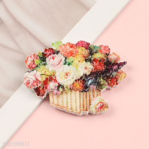 Factory supply flower basket fridge magnet refrigerator magnet for gifts
