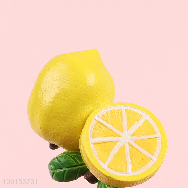 Good quality lemon shape resin fridge magnet refrigerator magnet for household