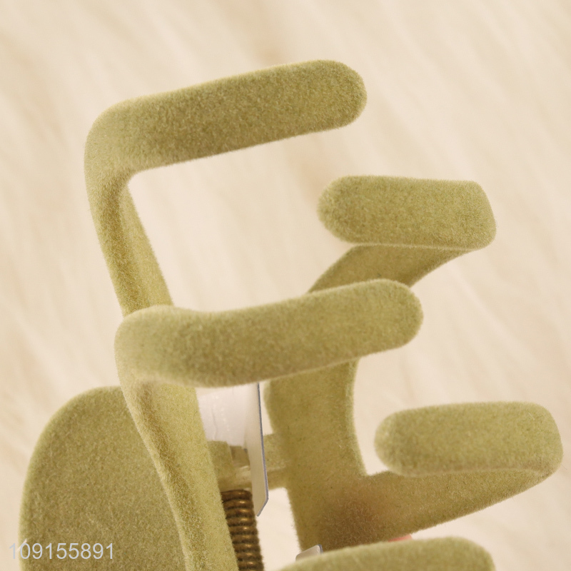 New Arrival Strong Hold Hair Claw Clips Flocked Hair Claw Clips