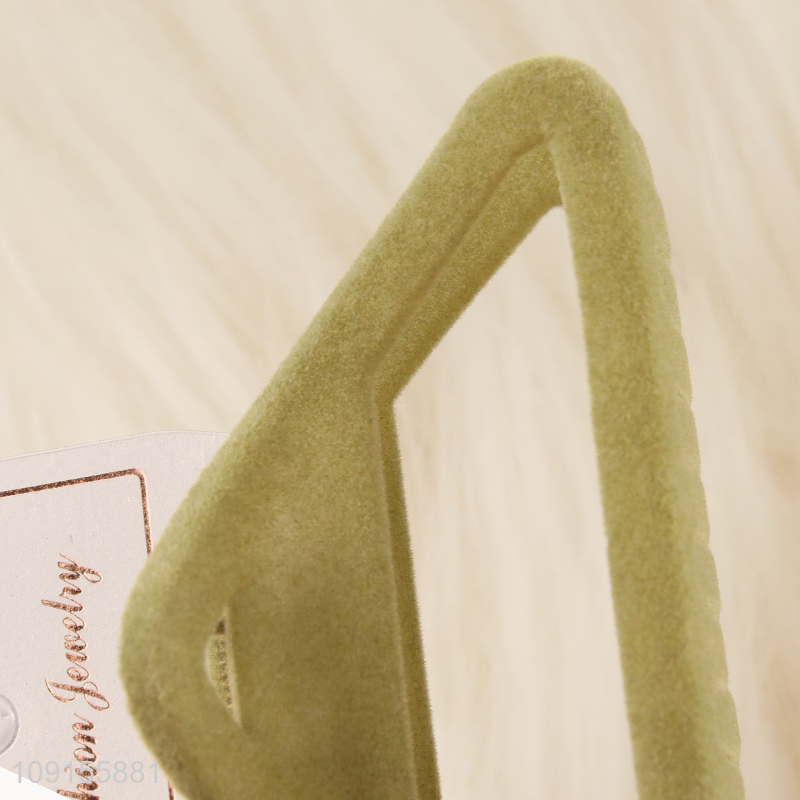 Factory Supply Flocked Hair Claw Clips Strong Hold Hair Jaw Clips