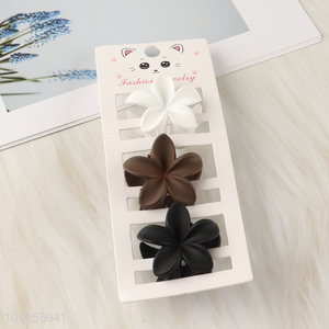 High Quality 3PCS Flower Hair Claw Clips Strong Hold Hair Jaw Clips