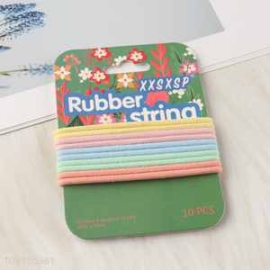 Wholesale 10PCS Candy Colored Hair Ties Elastic Ponytail Holders Hair Bands