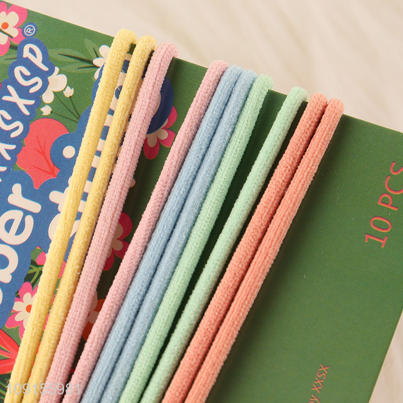 Wholesale 10PCS Candy Colored Hair Ties Elastic Ponytail Holders Hair Bands