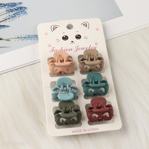 Hot Sale 6PCS Bow Claw Clips Non-slip Bow Hair Clips Hair Accessories