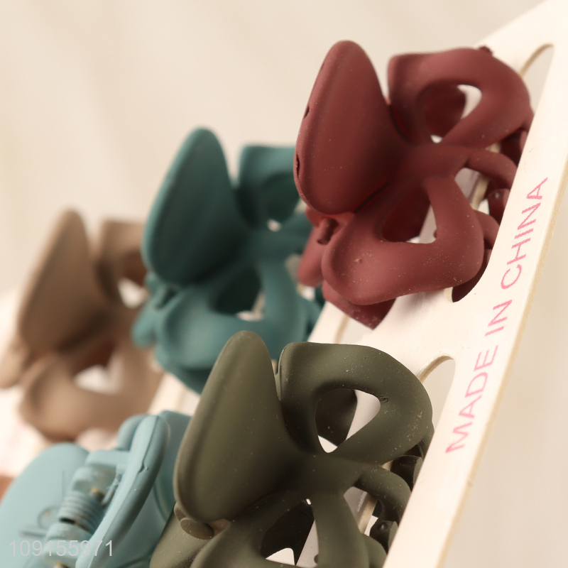 Hot Sale 6PCS Bow Claw Clips Non-slip Bow Hair Clips Hair Accessories