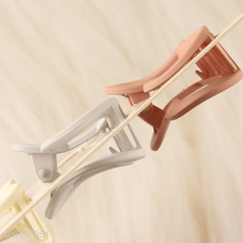 China Wholesale 3PCS Heart Hair Claw Clips Non-Slip Plastic Hair Clamps