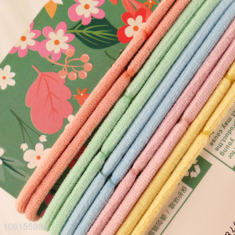 Wholesale 10PCS Candy Colored Hair Ties Elastic Ponytail Holders Hair Bands