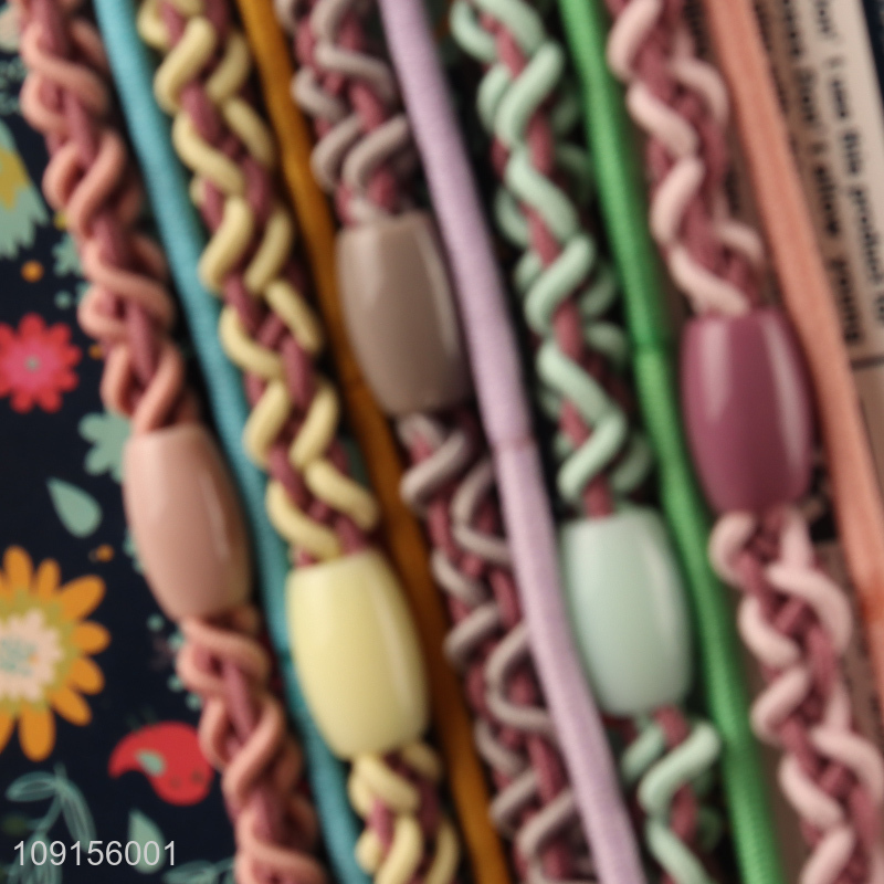 New Product 10PCS Elastic Hair Ties No Damage Ponytail Holders Hair Ropes