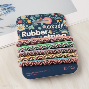 New Product 10PCS Elastic Hair Ties No Damage Ponytail Holders Hair Ropes