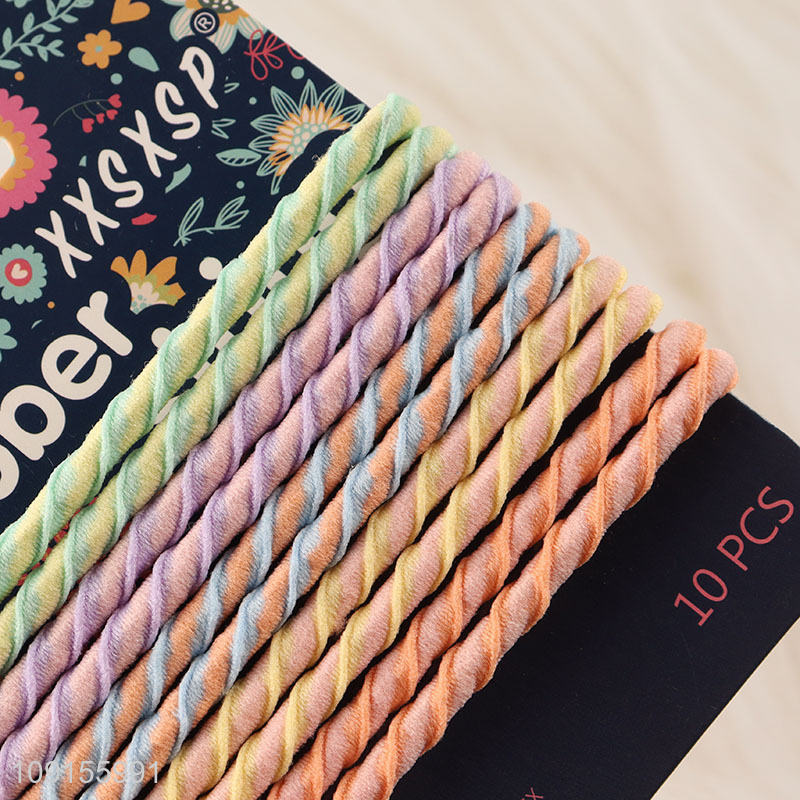 Good Quality 10PCS Candy Colored Hair Ties Elastic Ponytail Holders for Women