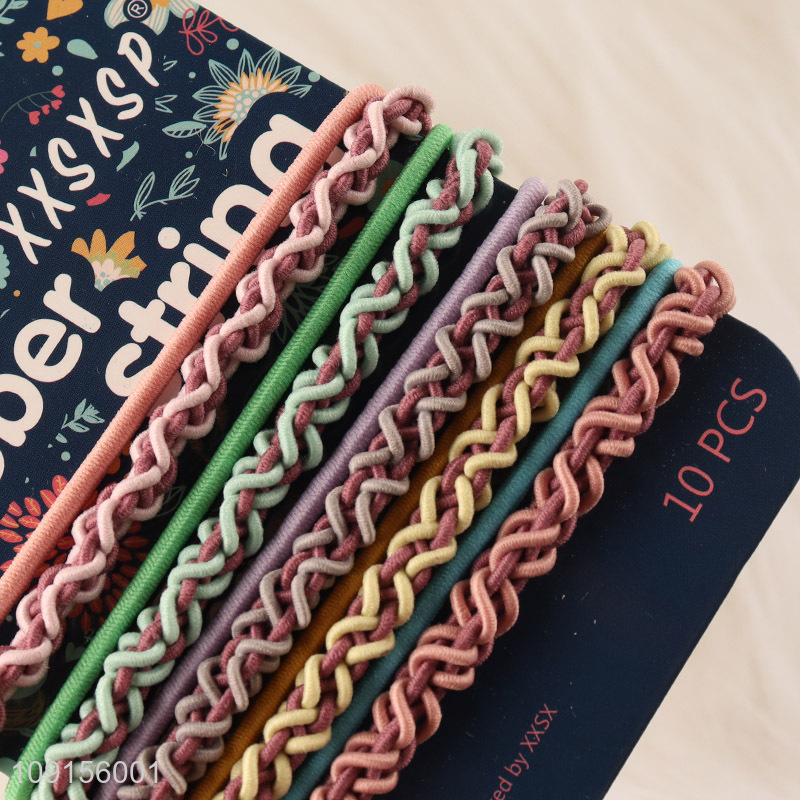 New Product 10PCS Elastic Hair Ties No Damage Ponytail Holders Hair Ropes