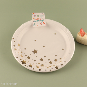 China Imports 6PCS 9 Inch Disposable Party Paper Plates for Birthday Anniversary