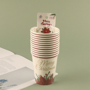New Arrival 12PCS Disposable Paper Cups Merry Christmas Party Paper Cups