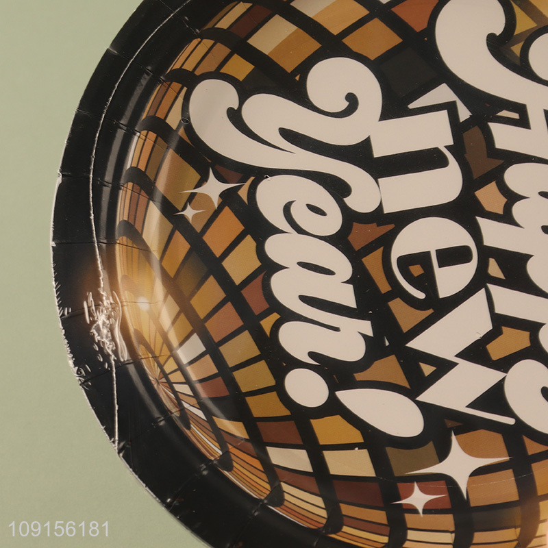 High Quality 8PCS New Year Party Paper Plates New Year Party Decorations