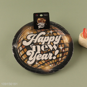 High Quality 8PCS New Year Party Paper Plates New Year Party Decorations