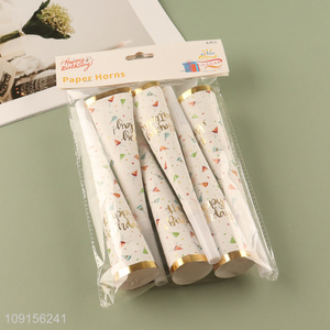 Factory Price 6PCS Birthday Party Paper Horns Noisemakers Birthday Party Supplies
