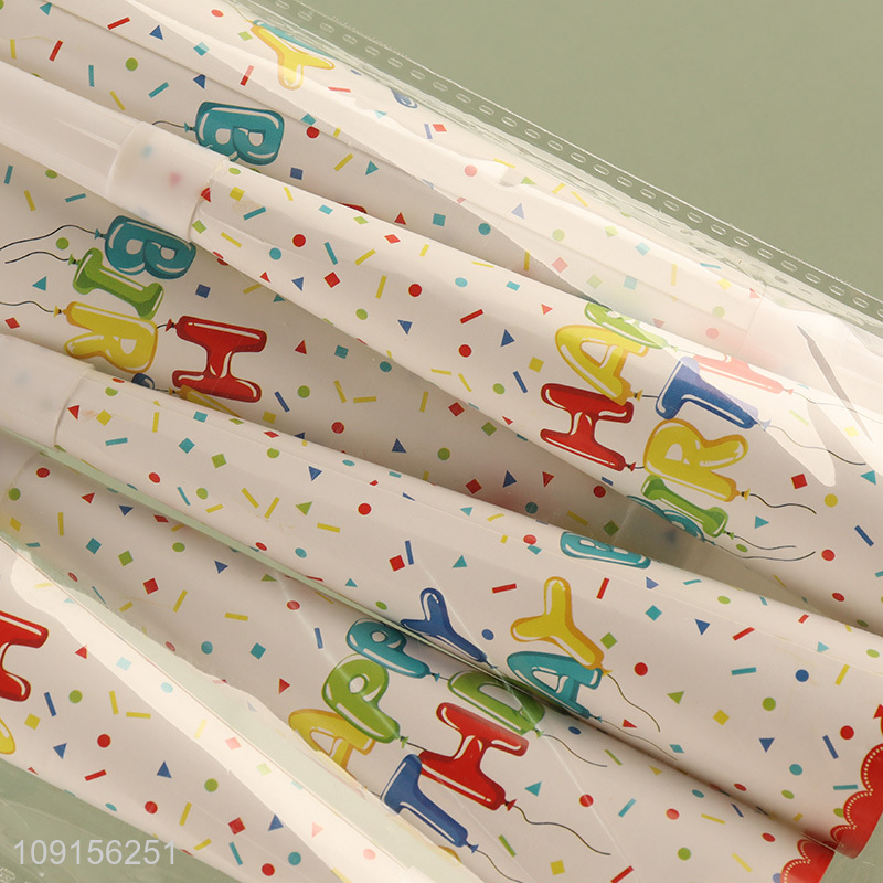 High Quality 6PCS Birthday Party Paper Horns Fringed Noisemakers Party Favors