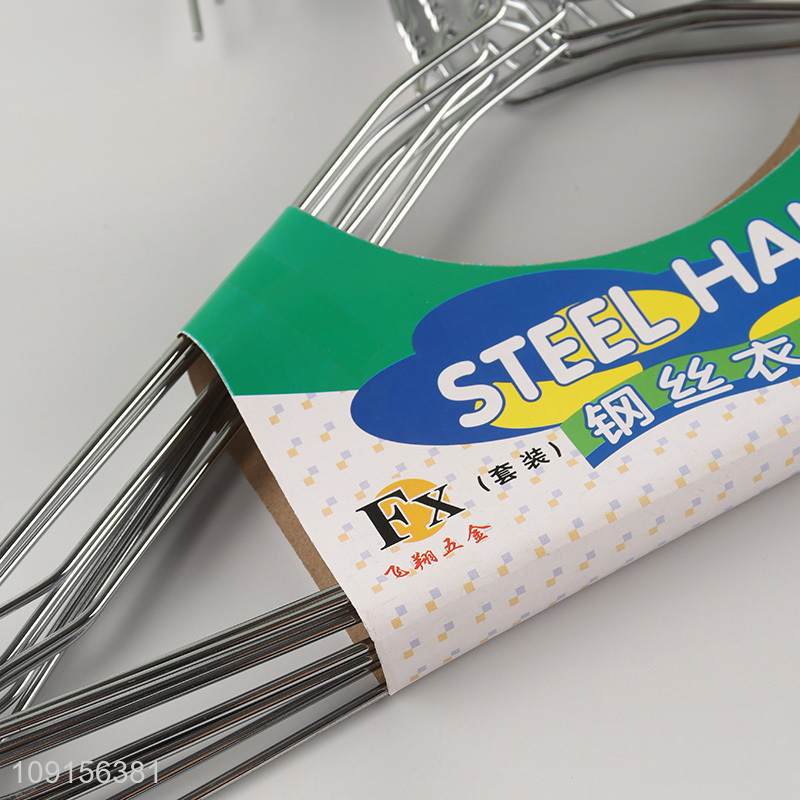 Good Quality 10 Packs Heavy Duty Space Saving Steel Wire Clothes Hangers