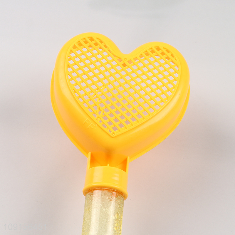 Good selling heart shape kids outdoor bubble toys bubble stick toys