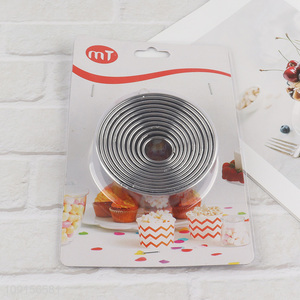 Good Quality 11 Piece Stainless Steel Mousse Ring Set Cake Mold Set