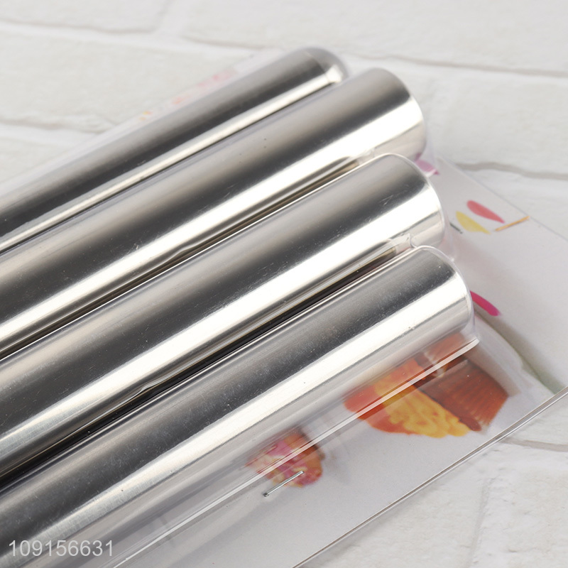 High Quality 4PCS Stainless Steel Rolling Pin Set for Dumpling Pastry Dough