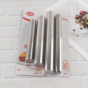 High Quality 4PCS Stainless Steel Rolling Pin Set for Dumpling Pastry Dough