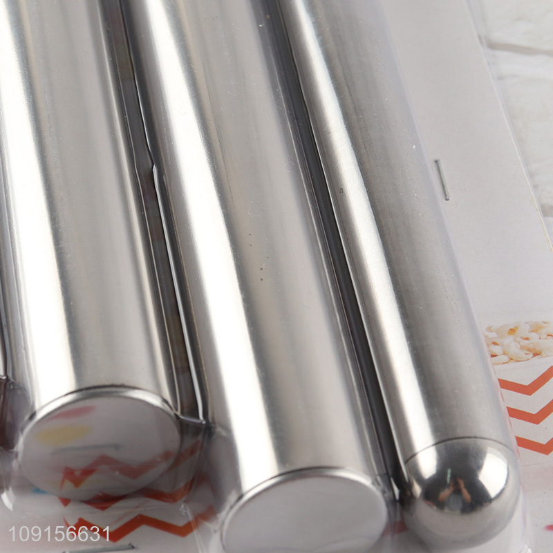 High Quality 4PCS Stainless Steel Rolling Pin Set for Dumpling Pastry Dough