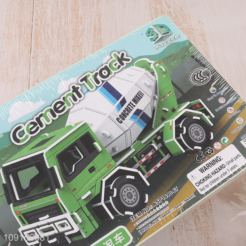 Top selling diy children cement track 3d puzzle toys