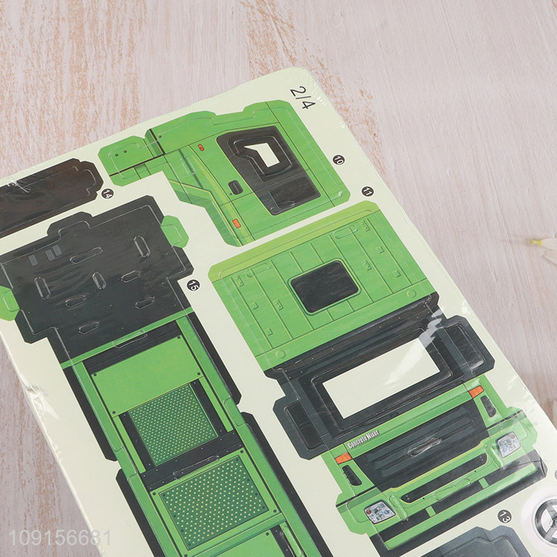 Top selling diy children cement track 3d puzzle toys